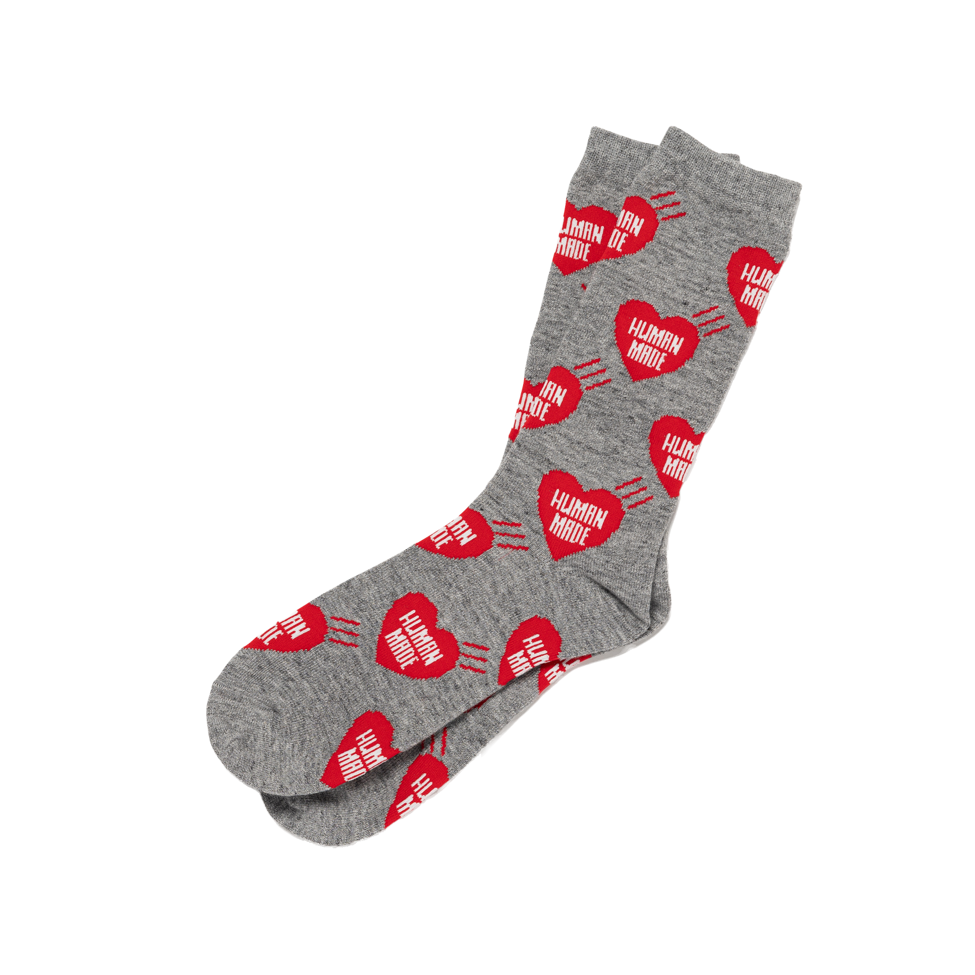 Human Made Heart Socks Gray HM32GD057