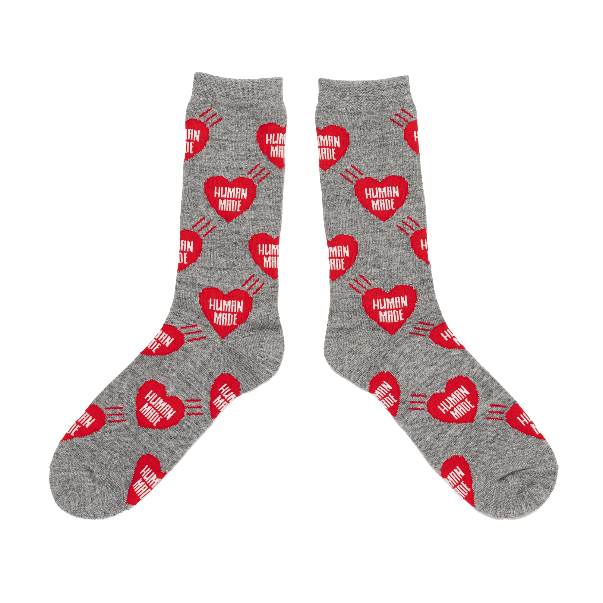 Human Made Heart Socks Gray HM32GD057