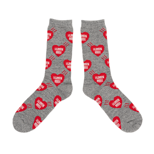 Human Made Heart Socks Gray HM32GD057