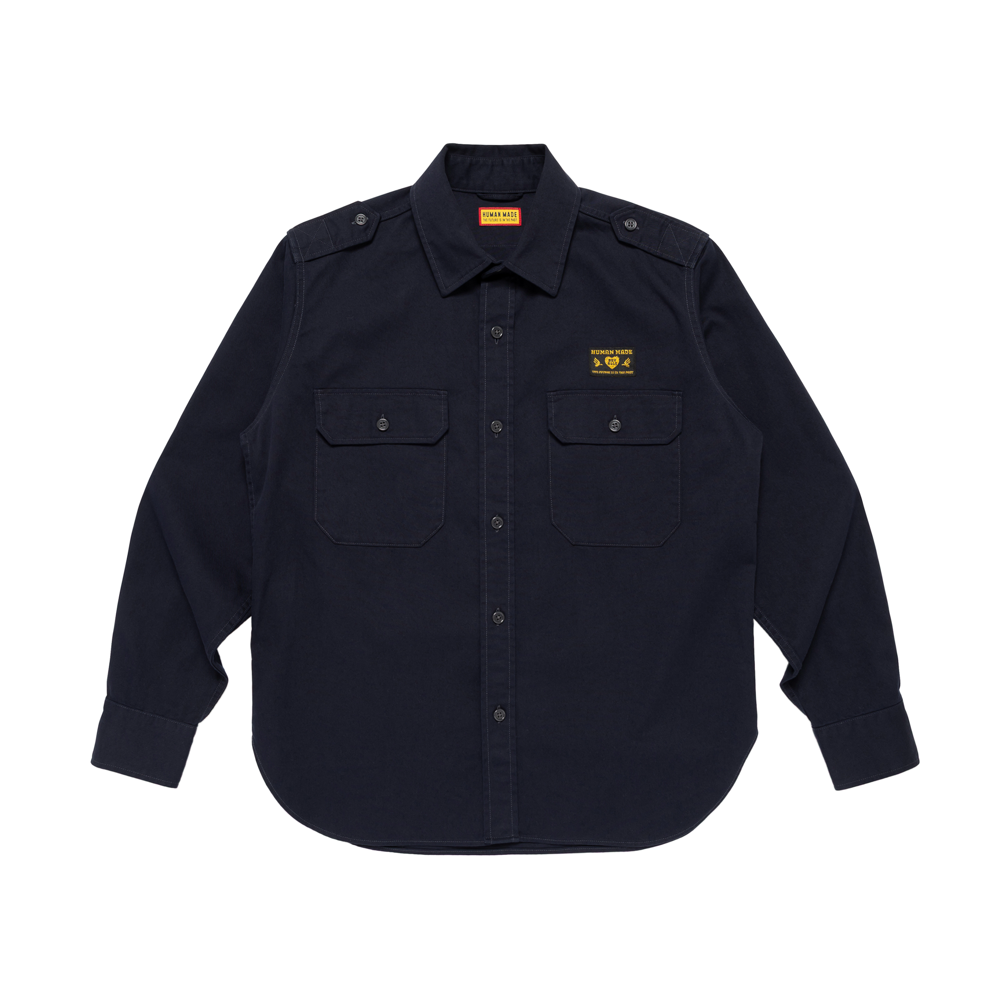 Human Made Twill Epaulette Shirt Navy HM32SH003