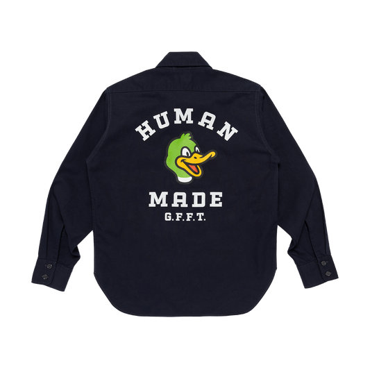 Human Made Twill Epaulette Shirt Navy HM32SH003