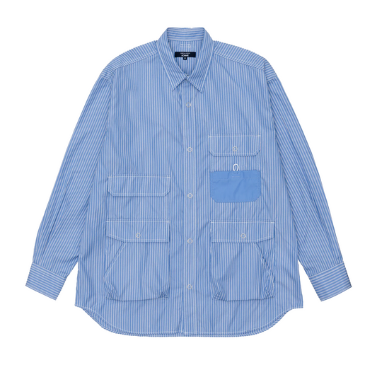 Comme des Garcons Homme Cotton Stripes Shirt HO-B004-051 Navy