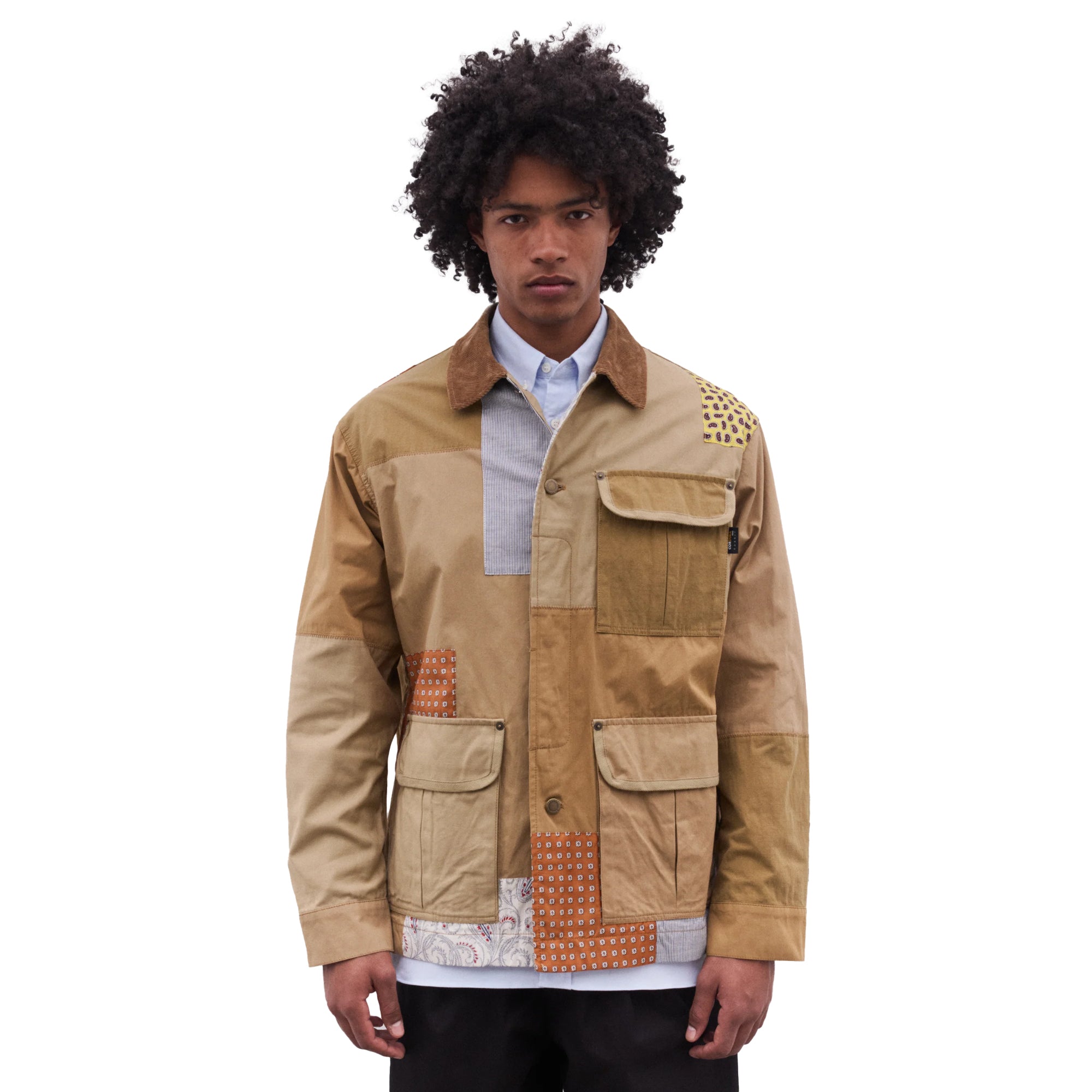 Comme des Garcons Homme Men's Patchwork Field Jacket Sand/Multi HO-J018-051