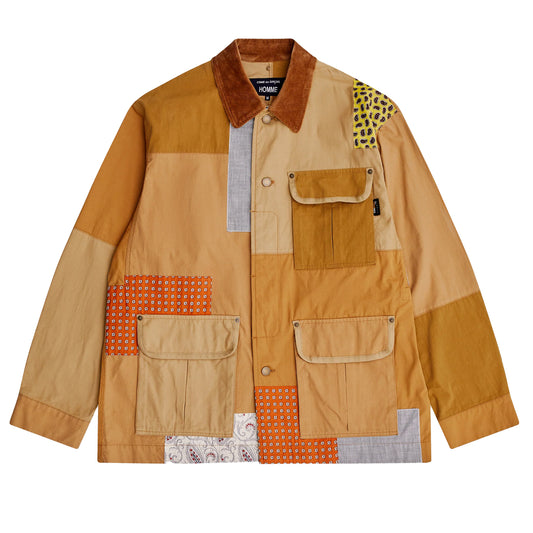Comme des Garcons Homme Men's Patchwork Field Jacket Sand/Multi HO-J018-051