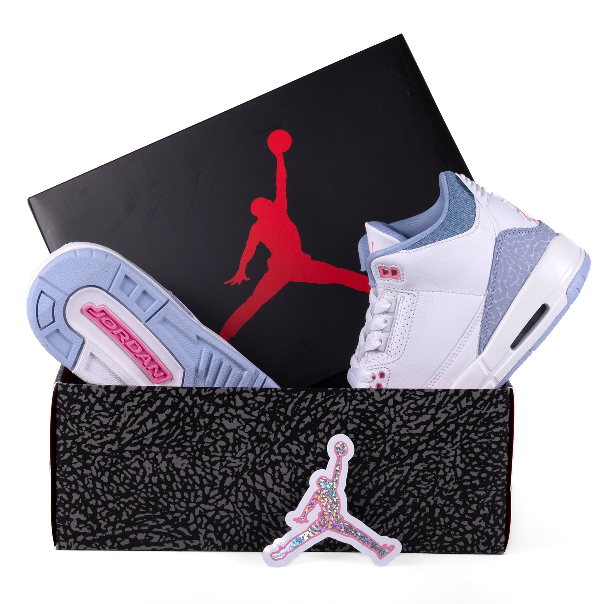 Nike Air Jordan 3 Retro (GS) White/Pink Glow/Cobalt Bliss HQ0784-101