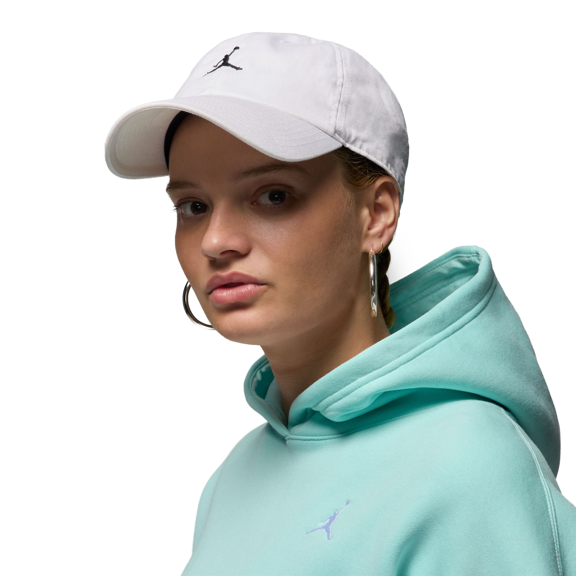 Nike Jordan Club Unstructured Curved-Bill Hat White/Black HQ1963-100