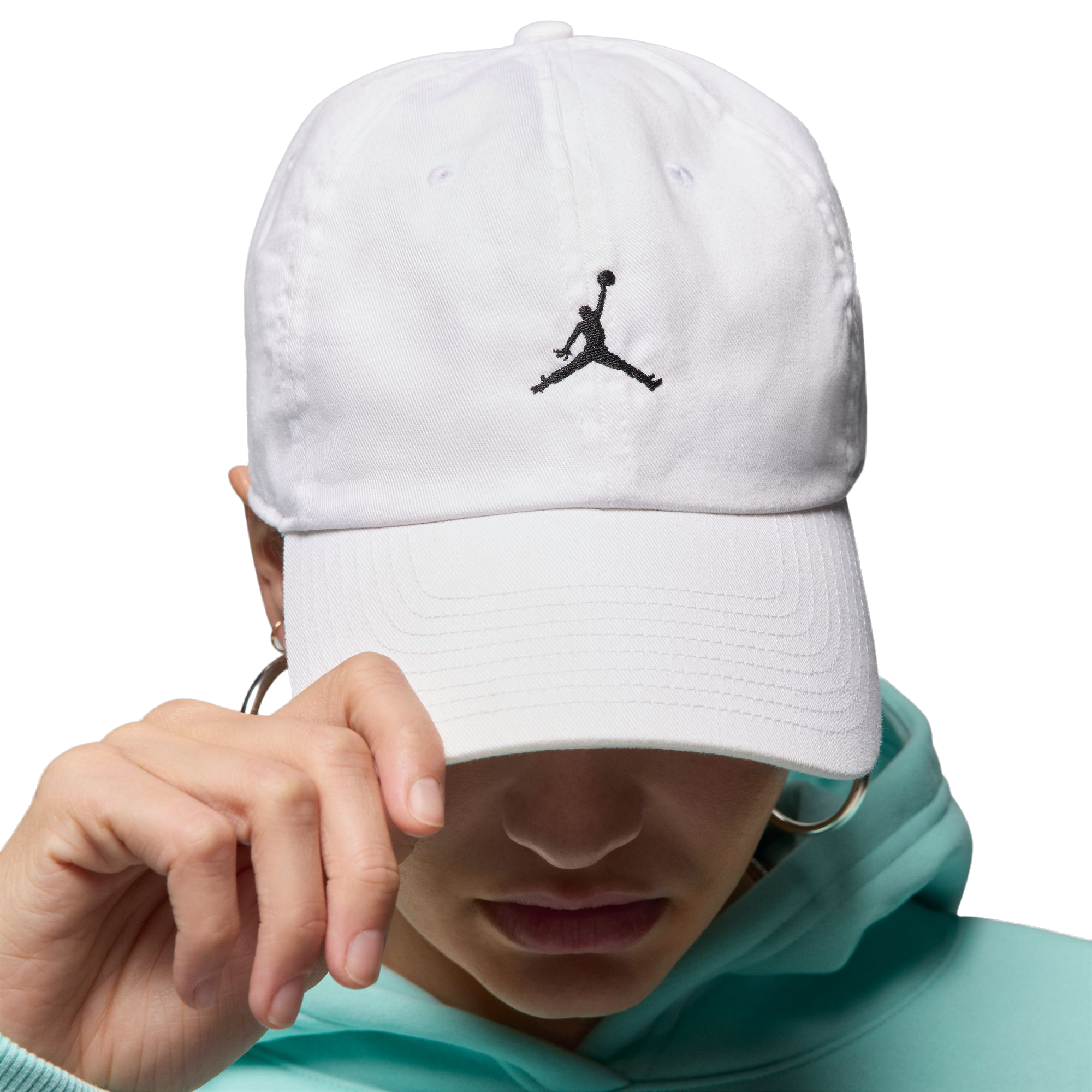 Nike Jordan Club Unstructured Curved-Bill Hat White/Black HQ1963-100