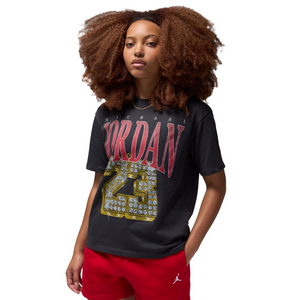 Nike Women's Jordan GF Hertg T-Shirt Gel J Day Off Noir/Gym Red HQ2673-045