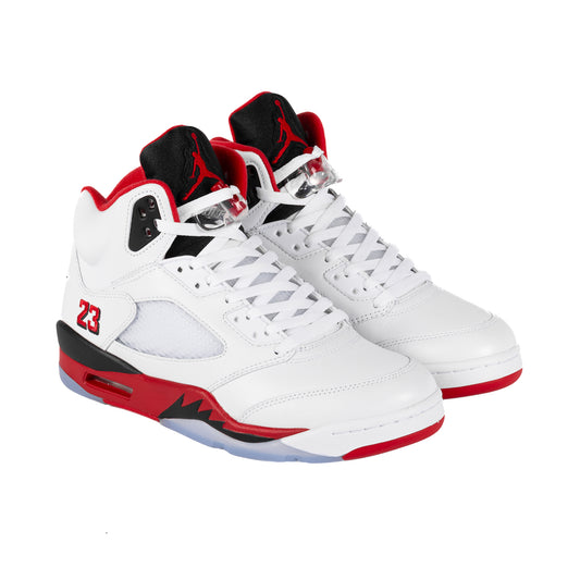 Nike Air Jordan 5 Retro OG "Black Tongue" White/Fire Red/Black HQ7978-101
