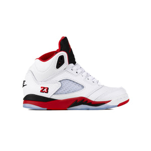 Nike Air Jordan 5 Retro OG "Black Tongue" (PS) White/Fire Red/Black HQ7979-101
