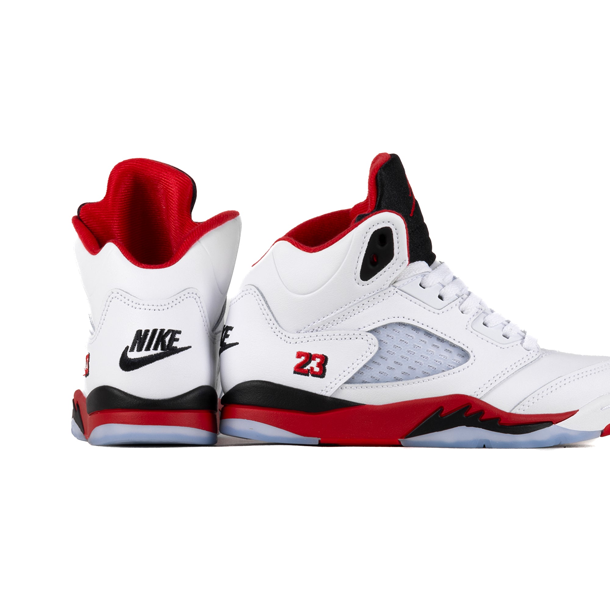 Nike Air Jordan 5 Retro OG "Black Tongue" (PS) White/Fire Red/Black HQ7979-101