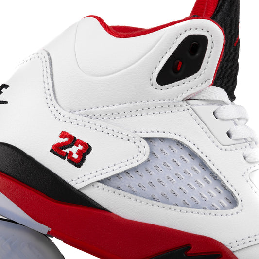 Nike Air Jordan 5 Retro OG "Black Tongue" (PS) White/Fire Red/Black HQ7979-101