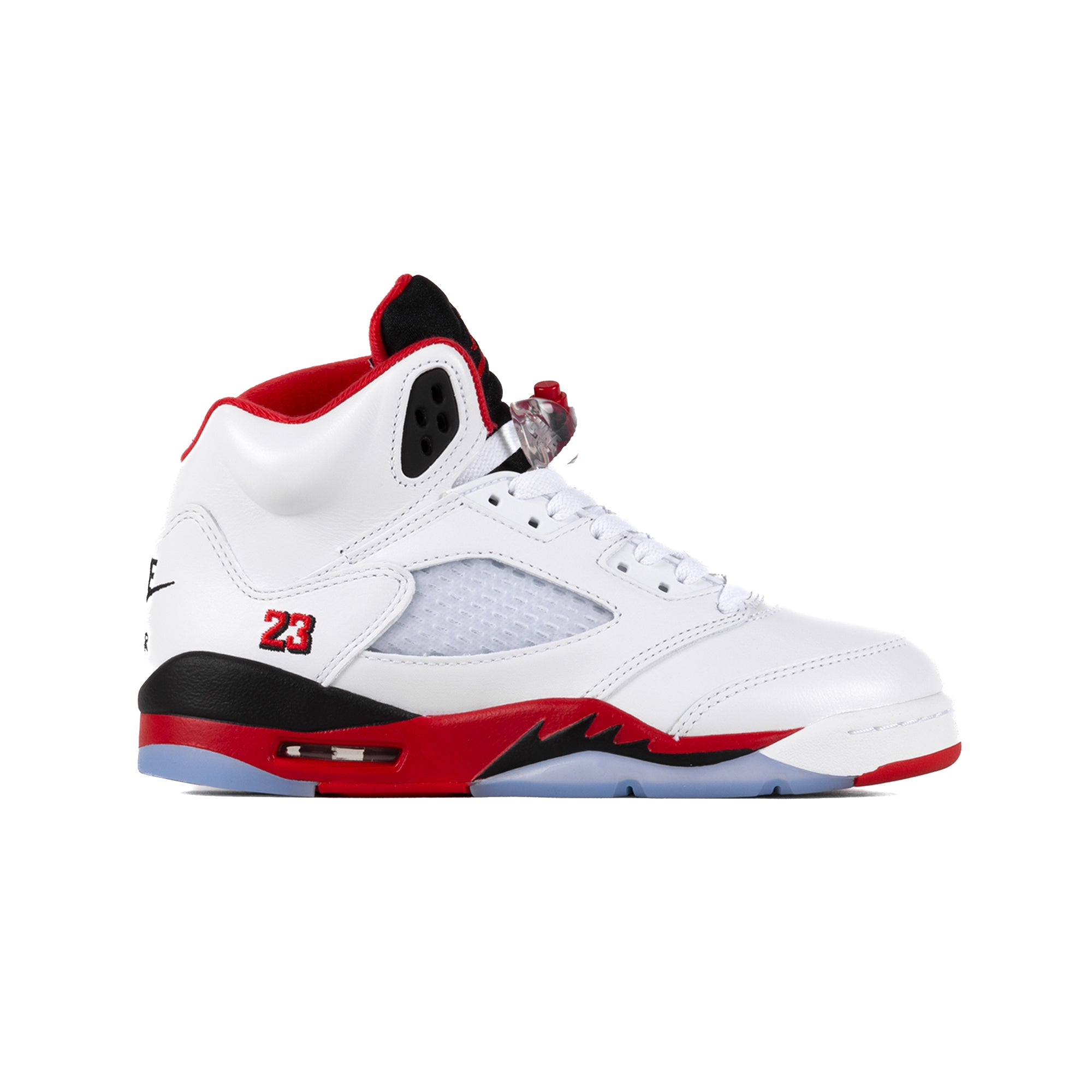 Nike Air Jordan 5 Retro OG "Black Tongue" (GS) White/Fire Red/Black HQ7980-101