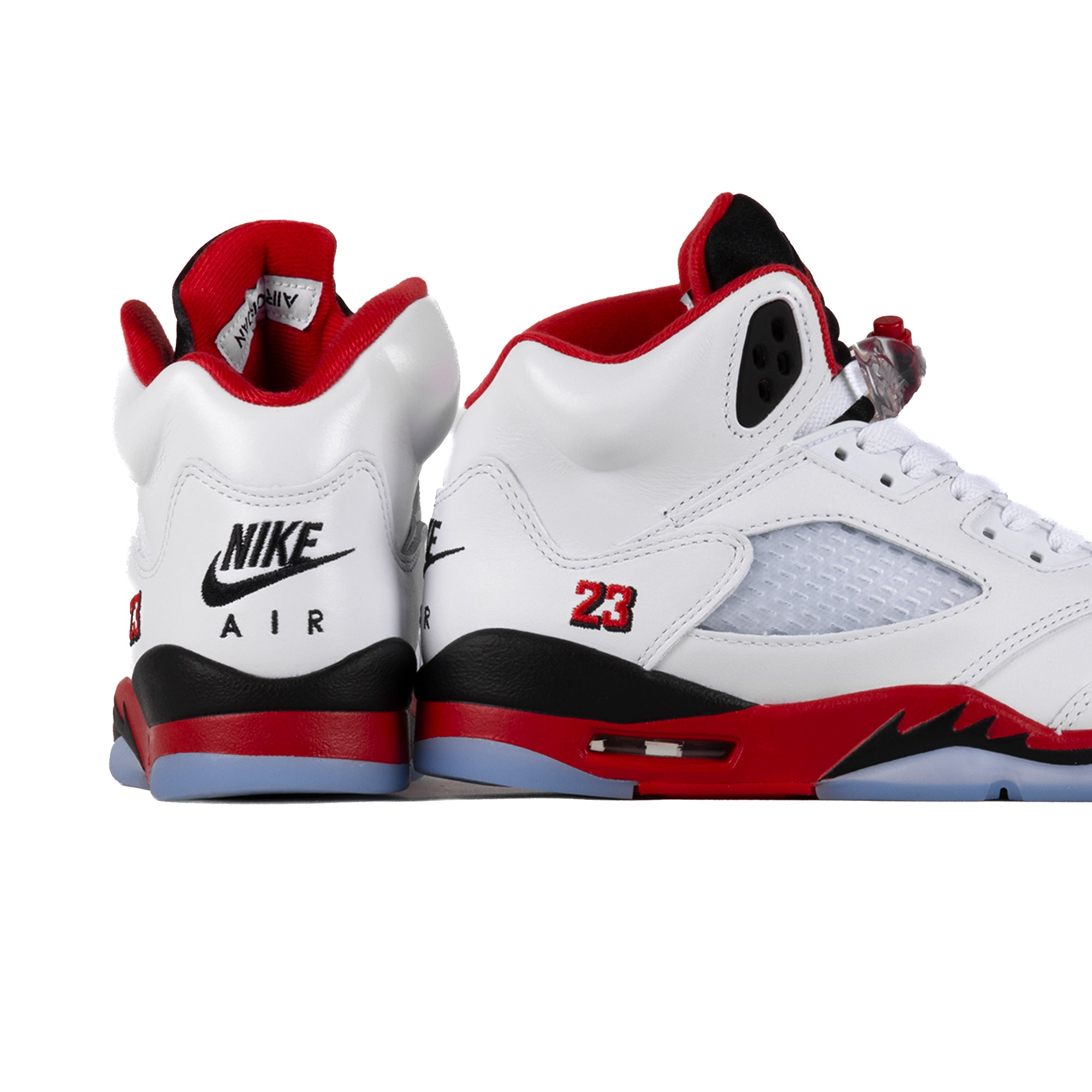 Nike Air Jordan 5 Retro OG "Black Tongue" (GS) White/Fire Red/Black HQ7980-101