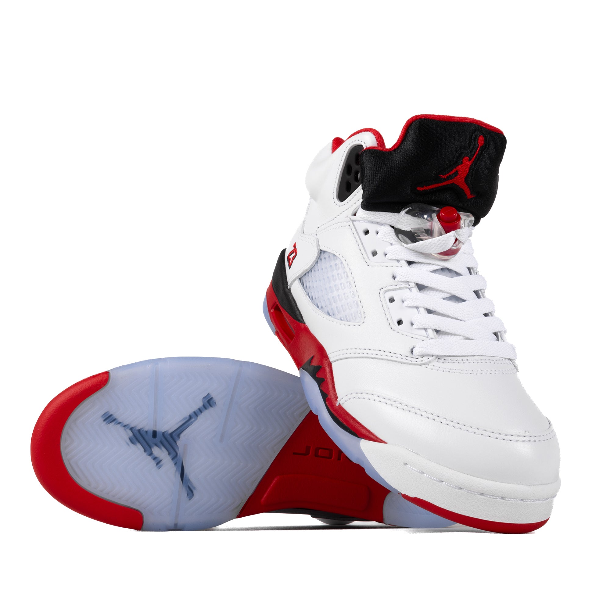 Nike Air Jordan 5 Retro OG "Black Tongue" (GS) White/Fire Red/Black HQ7980-101