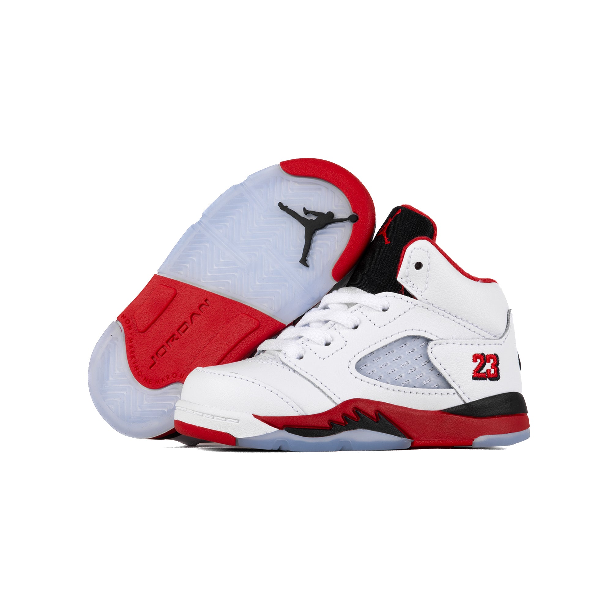 Nike Air Jordan 5 Retro OG "Black Tongue" (TD) White/Fire Red/Black HQ7981-101