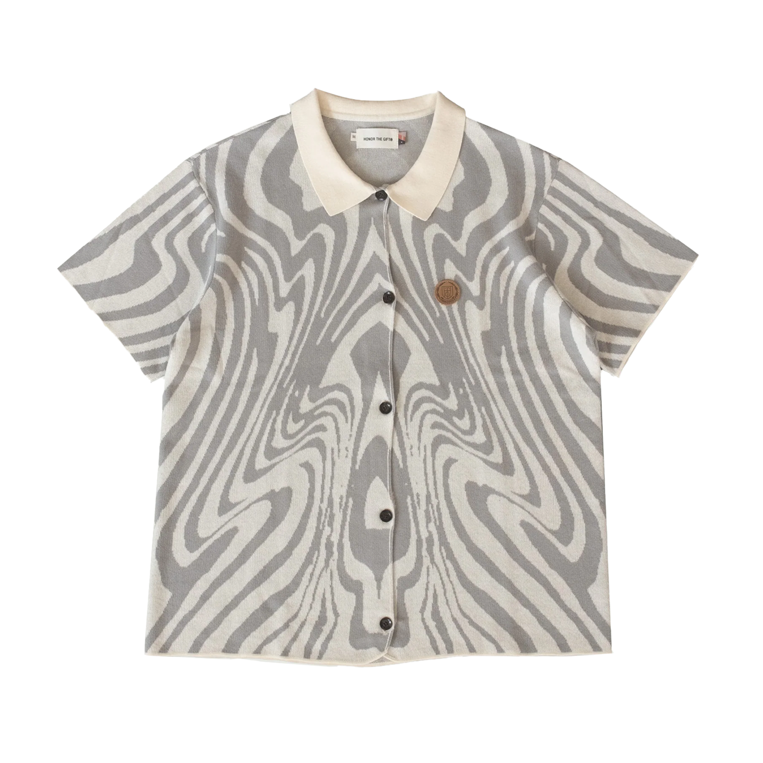 Honor The Gift Dazed Short Sleeve Button Up Bone