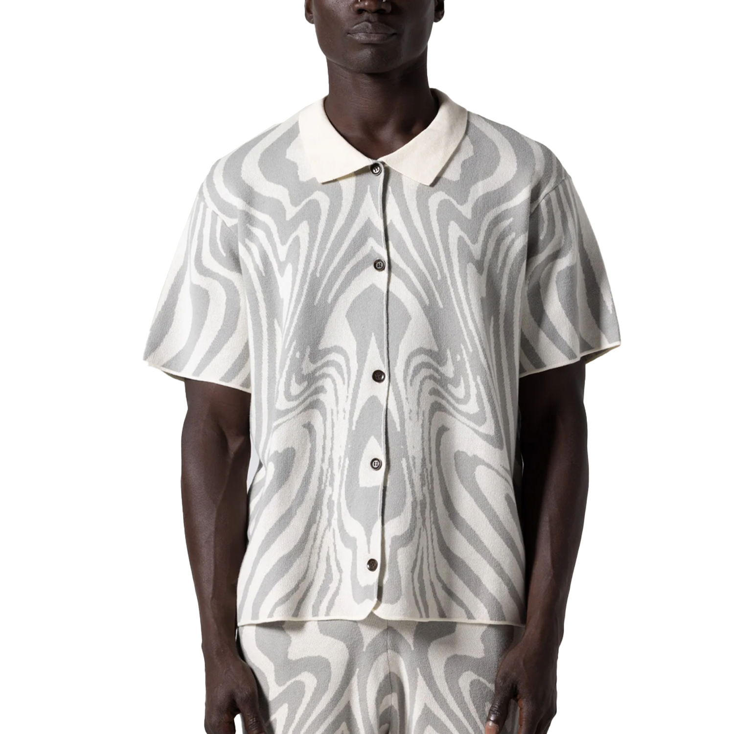 Honor The Gift Dazed Short Sleeve Button Up Bone