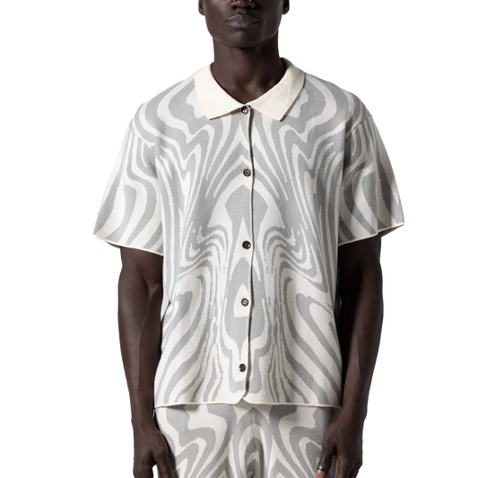 Honor The Gift Dazed Short Sleeve Button Up Bone