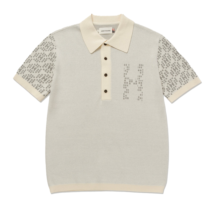 Honor The Gift Knit H Pattern Polo Bone