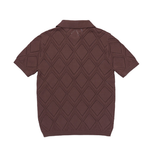 Honor The Gift Diamond Knit Polo Brown