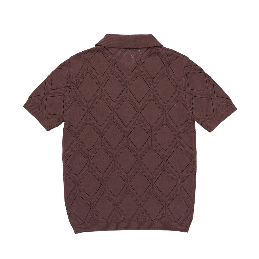 Honor The Gift Diamond Knit Polo Brown