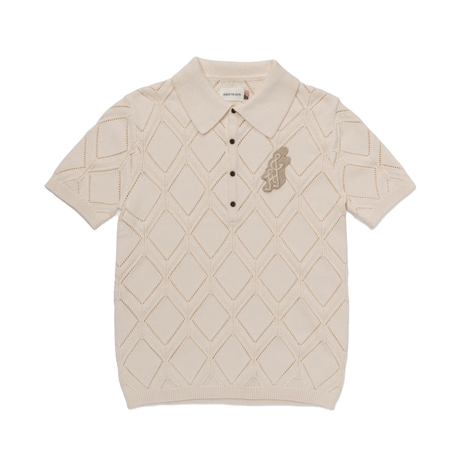 Honor The Gift Diamond Knit Polo Cream