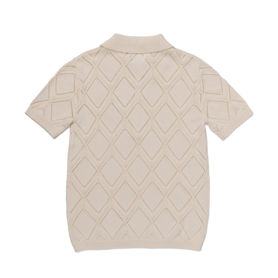 Honor The Gift Diamond Knit Polo Cream