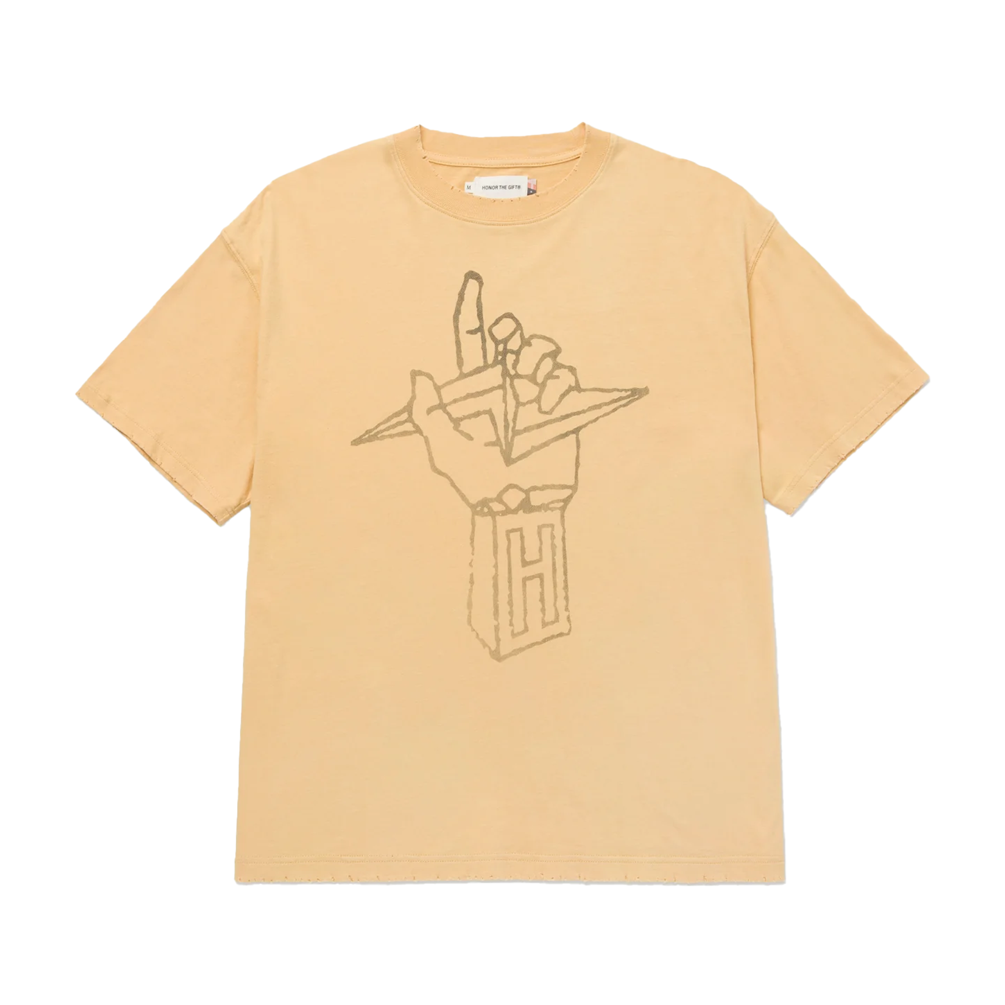 Honor The Gift Lightning Hand T-Shirt Yellow