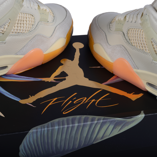 Nike Women's Air Jordan 4 Retro "Birds of Paradise" Coconut Milk/Muslin/B Mango HV0823-101
