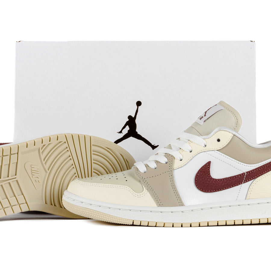 Nike Women's Air Jordan 1 Low Summit White/Red Sepia/Desert Khaki HV6530-100