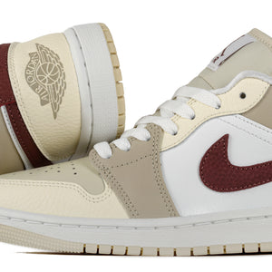 Nike Women's Air Jordan 1 Low Summit White/Red Sepia/Desert Khaki HV6530-100