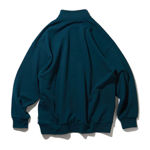 Nautica Japan Half-Zip Felt Arch Logo Pullover Green