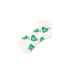 Human Made Heart Short Socks Green HM27GD059