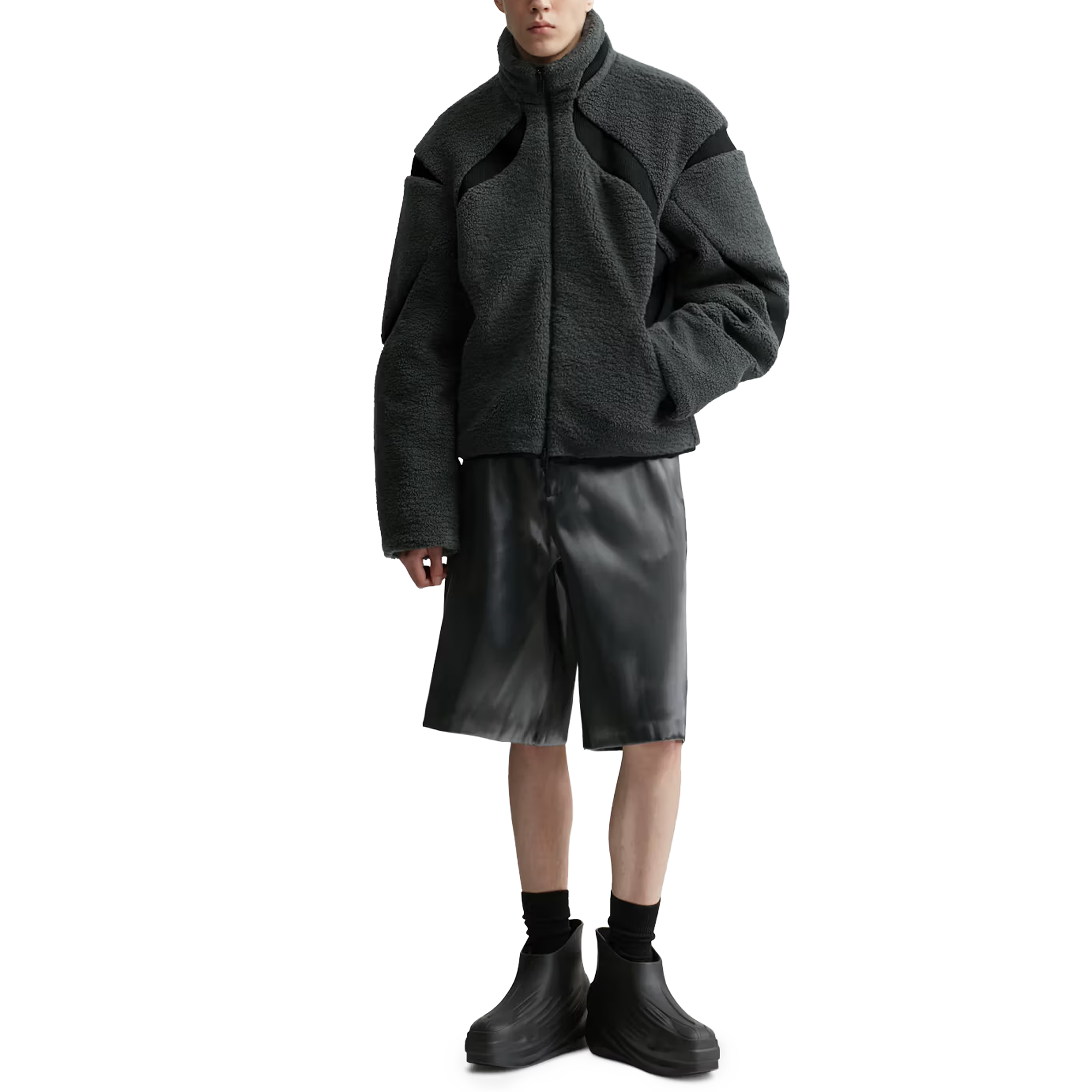 Heliot Emil Custos Fleece Jacket Grey/Black