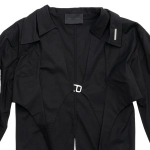 Heliot Emil Duplex Double Collar Shirt Black