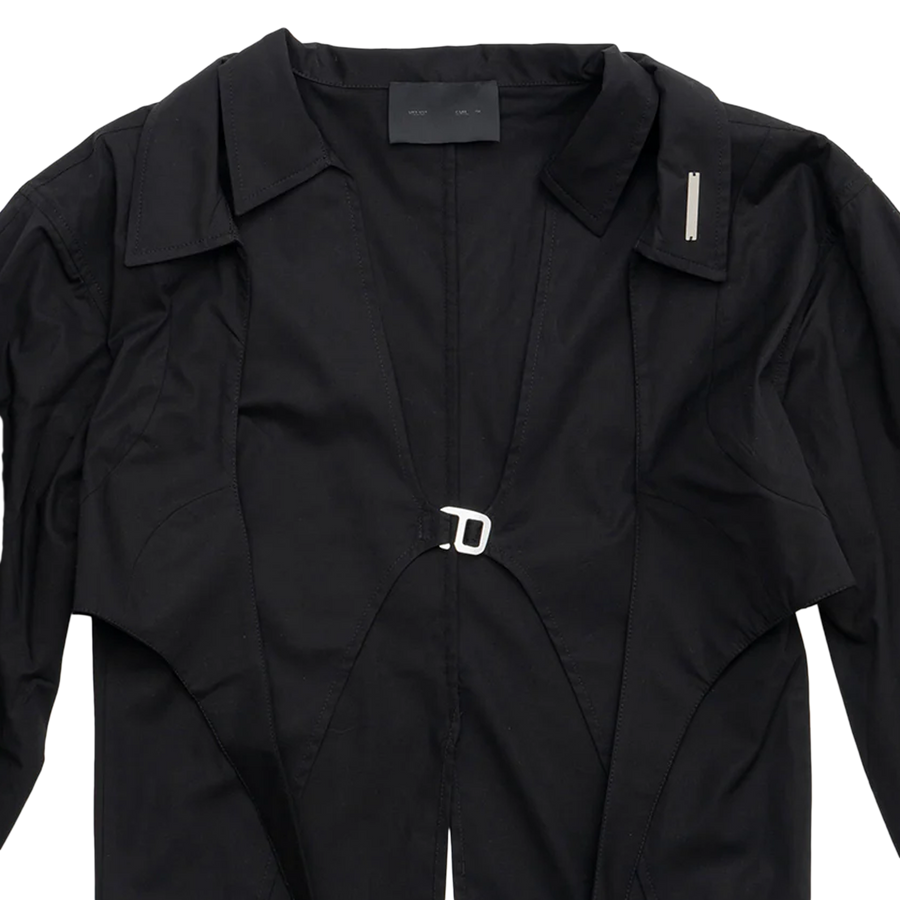 Heliot Emil Duplex Double Collar Shirt Black
