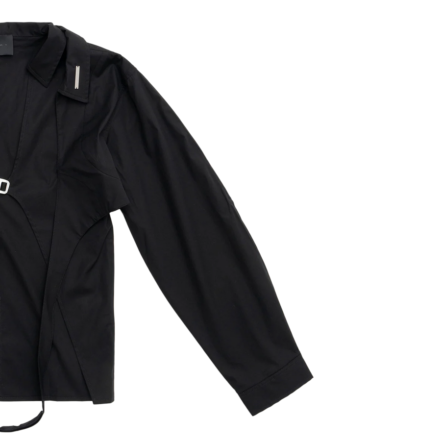 Heliot Emil Duplex Double Collar Shirt Black