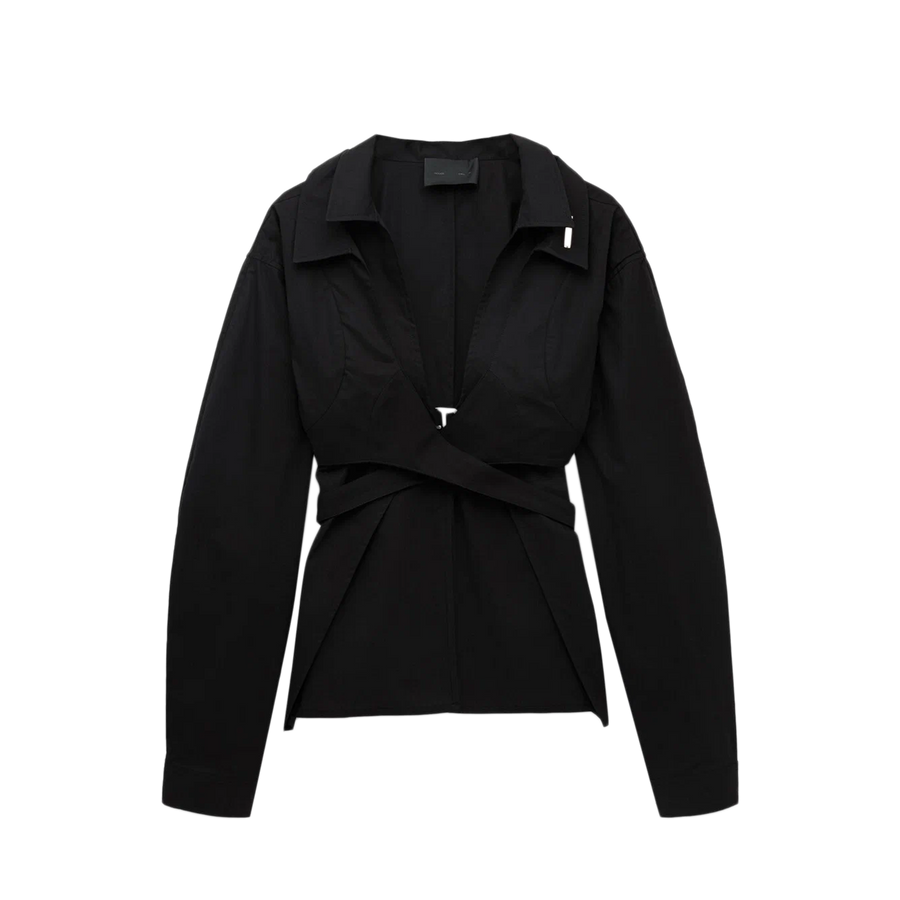 Heliot Emil Duplex Double Collar Shirt Black