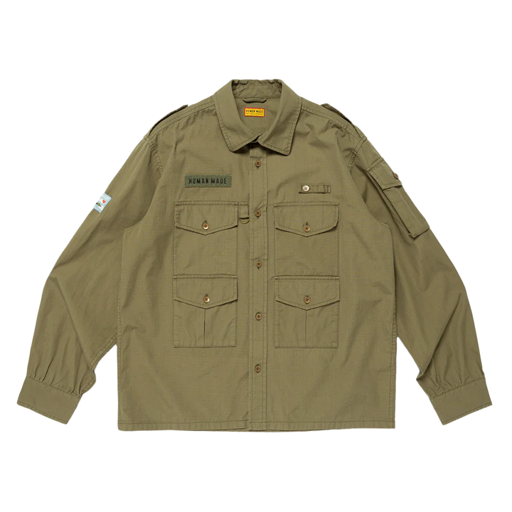Human Made Cameraman Shirt Olive Drab HM30SH010