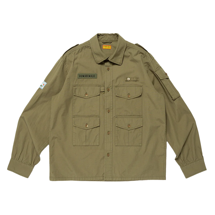 Human Made Cameraman Shirt Olive Drab HM30SH010
