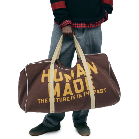 Human Made Canvas Boston Bag Large Brown HM30GD042