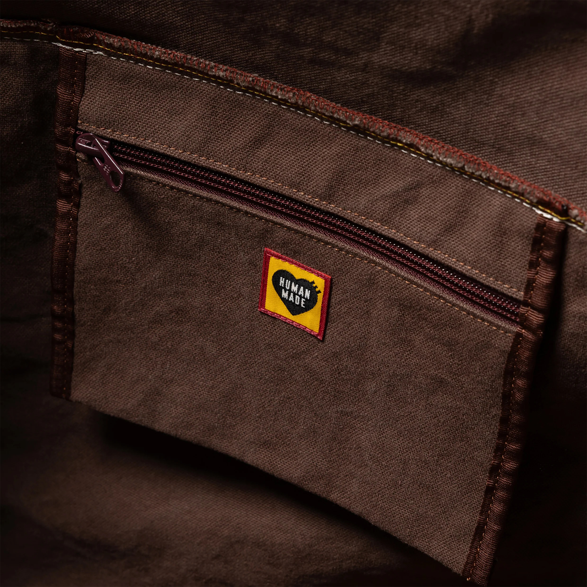 Human Made Canvas Boston Bag Large Brown HM30GD042