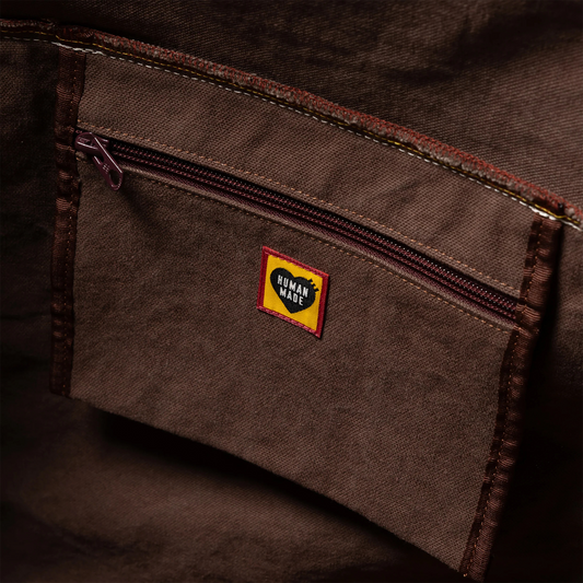 Human Made Canvas Boston Bag Large Brown HM30GD042