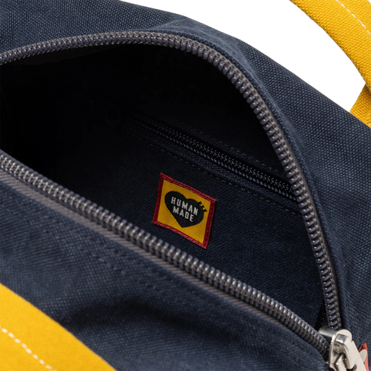 Human Made Canvas Boston Bag Small Navy HM30GD056