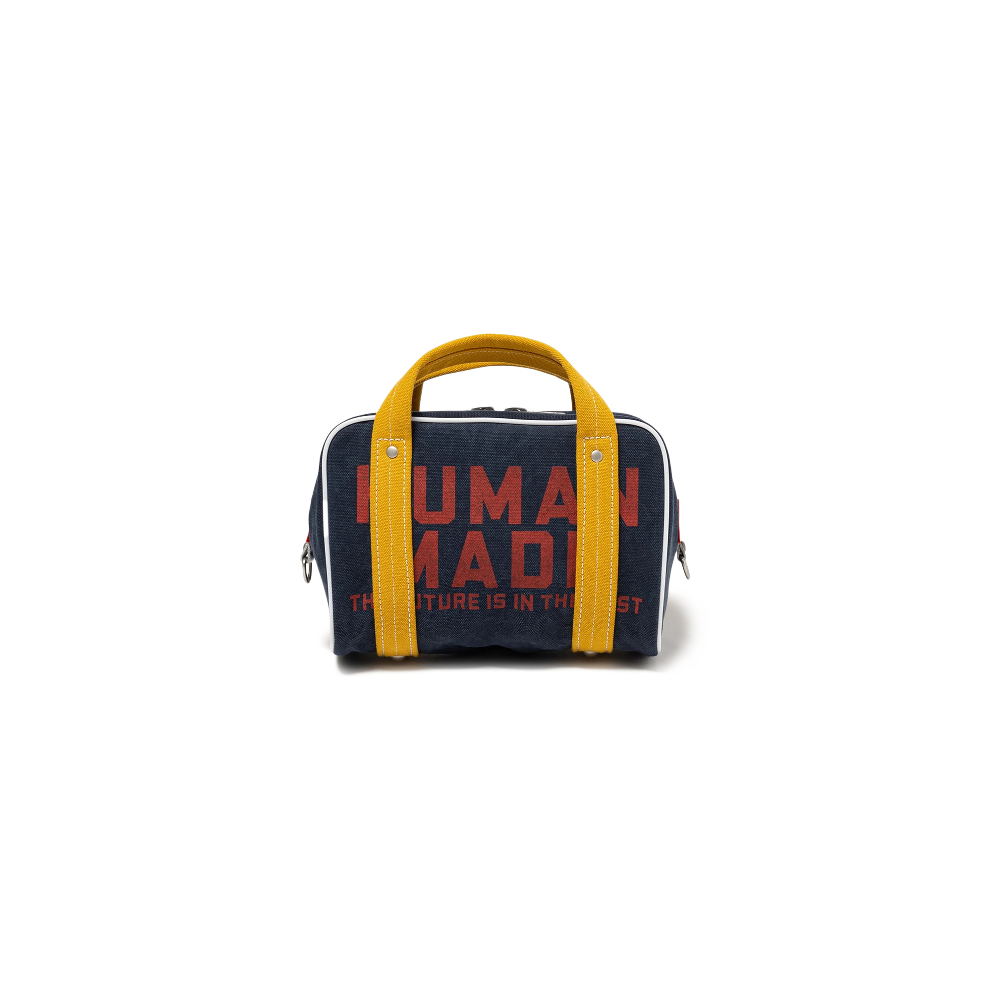 Human Made Canvas Boston Bag Small Navy HM30GD056