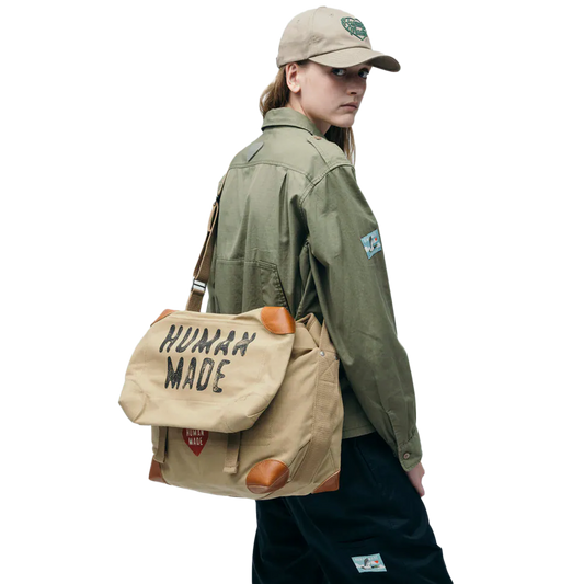 Human Made Canvas Shoulder Bag Brown HM30GD038