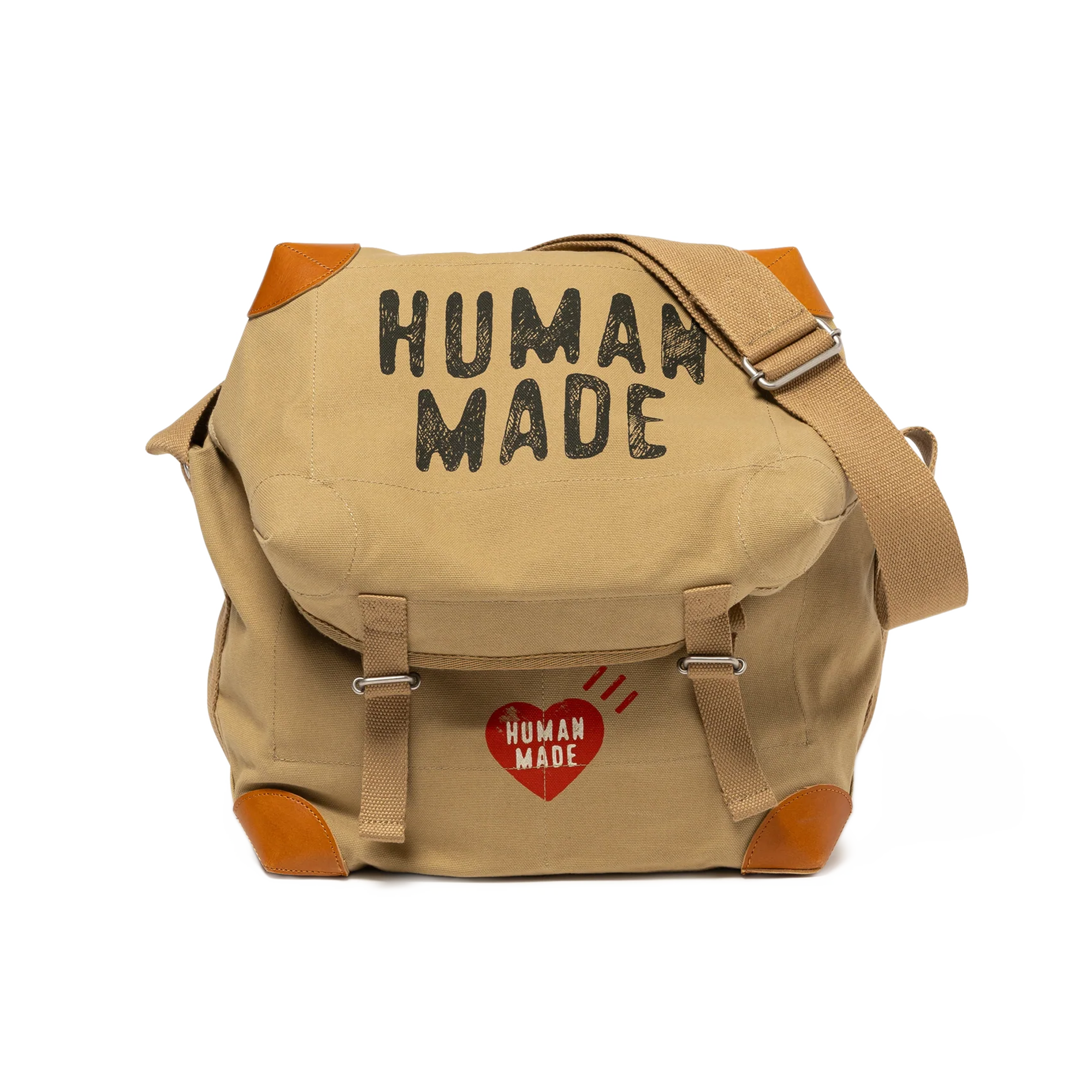 Human Made Canvas Shoulder Bag Brown HM30GD038