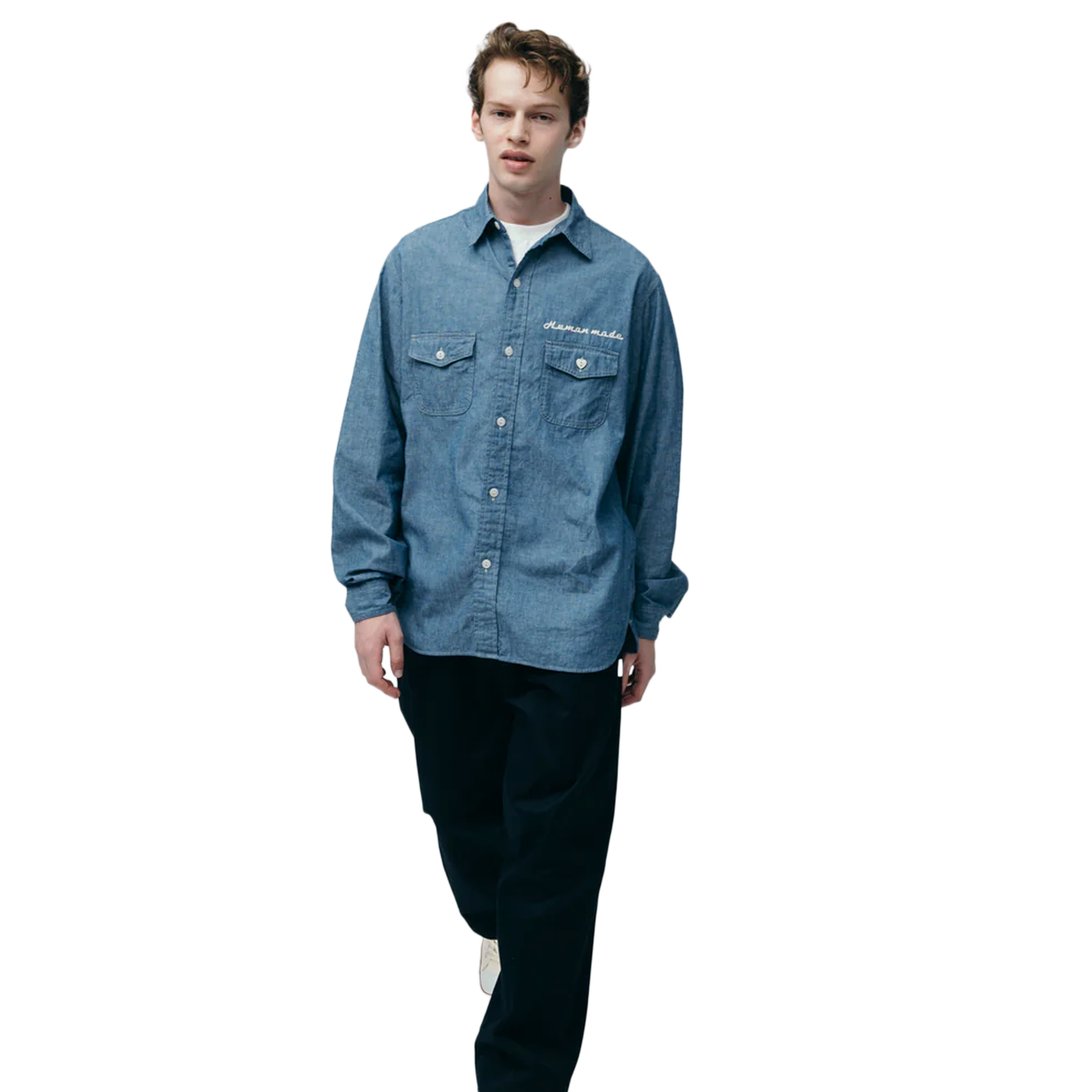 Human Made Chambray Shirt Blue HM30SH003