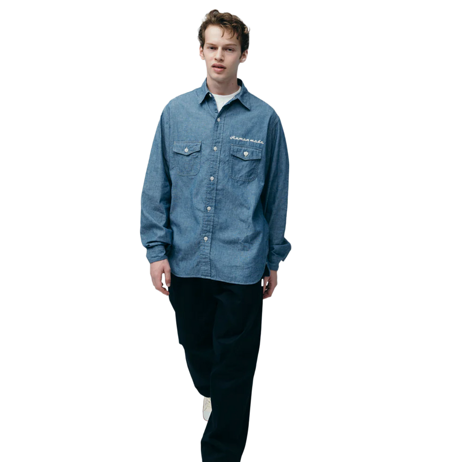 Human Made Chambray Shirt Blue HM30SH003